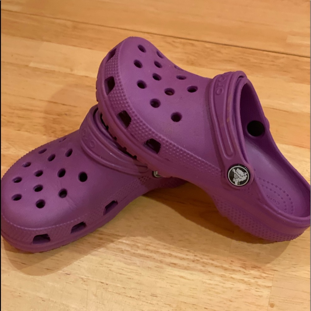 Purple Crocks size 12